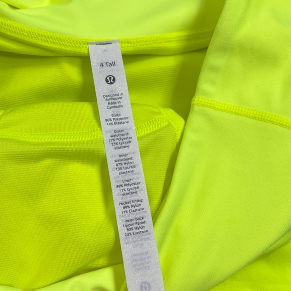 Lululemon NWT Speed Up Mid-Rise Short 4" Highlight Yellow - Picture 7 of 9